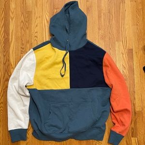 Multi-color Colorblock Hoodie in Medium Size
